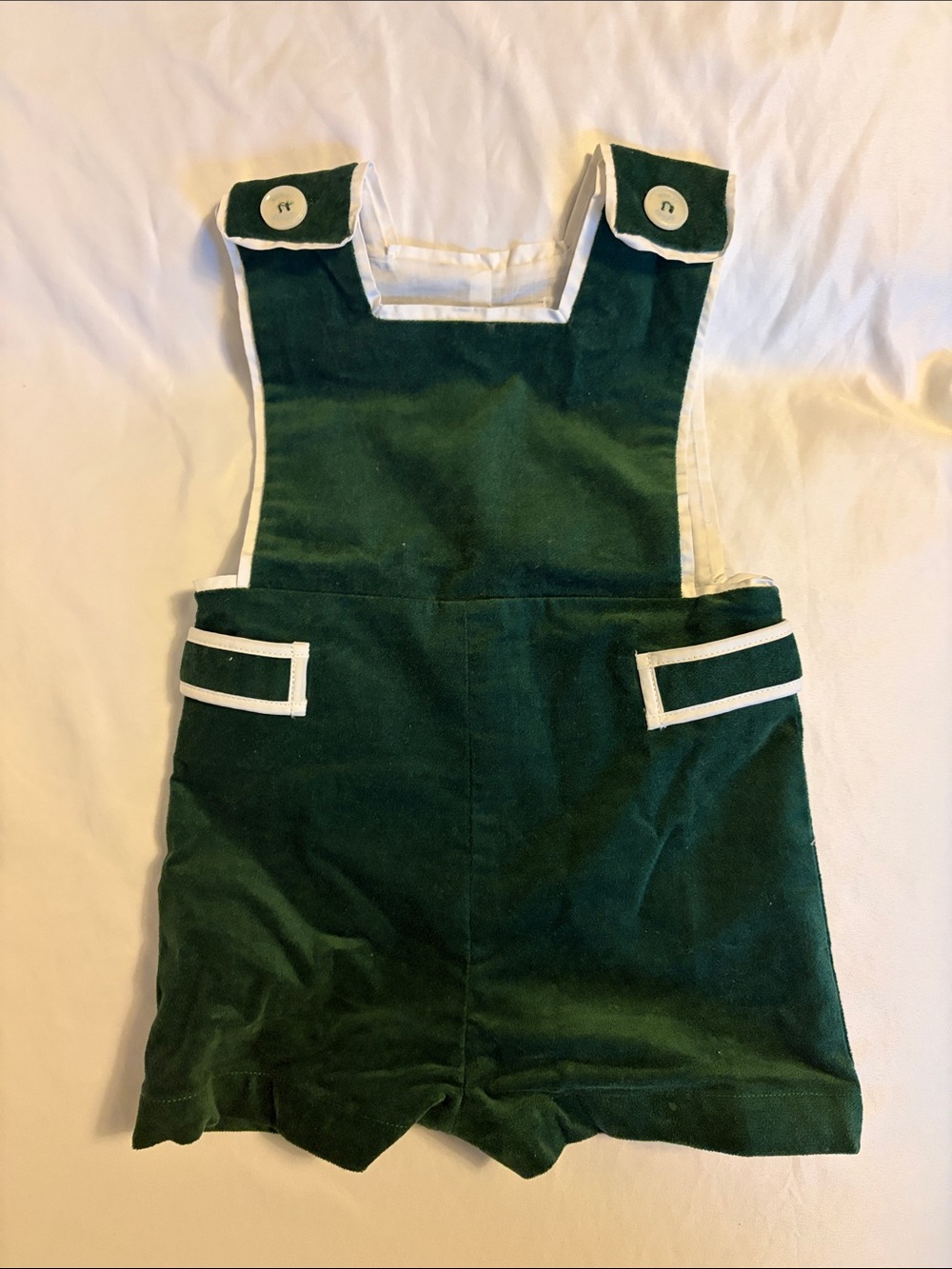 Classic Green Velvet with White Trim